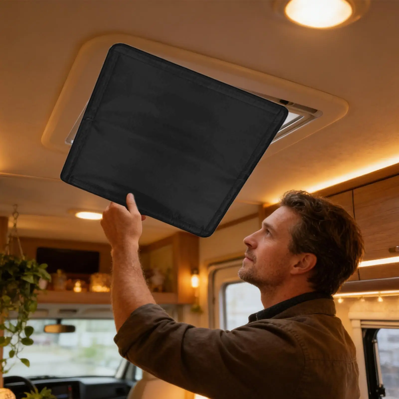 RV Vent Cover H UV Block No Drilling RV Roof Vent Shade For Women Men Adults Teens Senior Outdoor Camping Traveling Road Trip