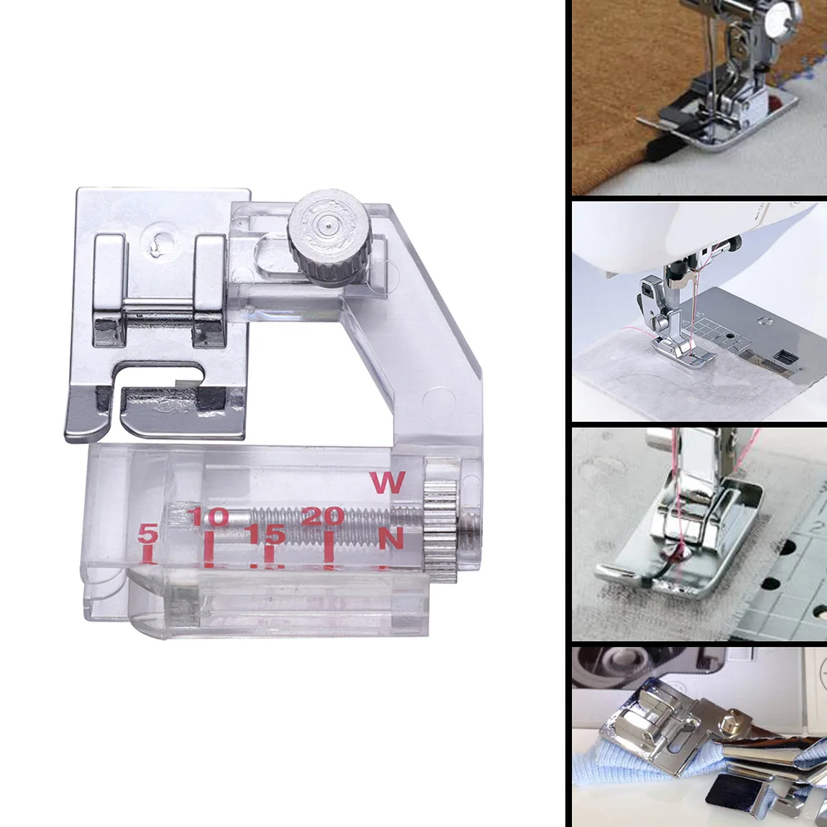 

Tape Binding Presser Foot Sewing Machine Accessory Hemming Portable Hard Plastic Bias Binder