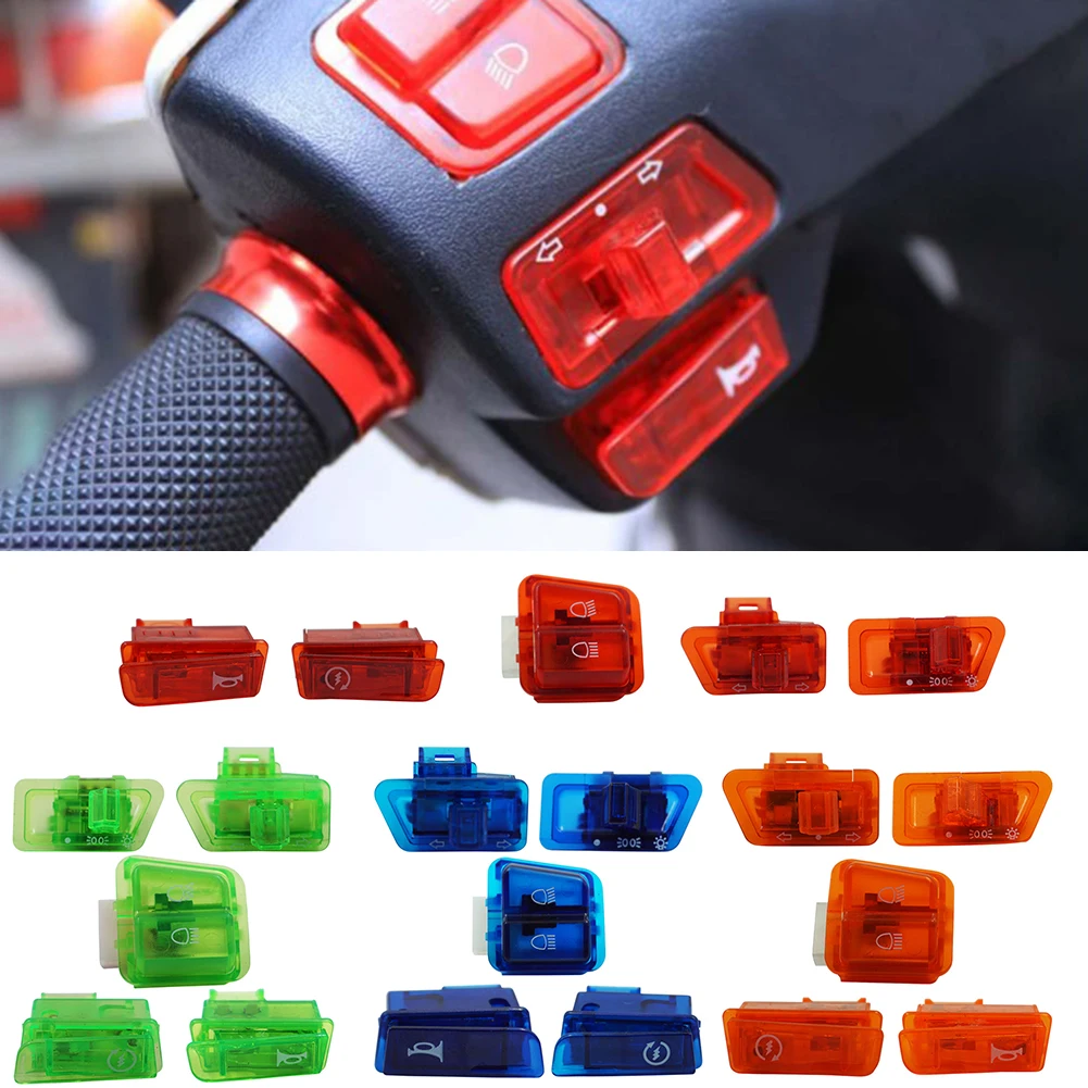 5pcs Motorcycle Switch Button Kit HeadLight  Dimmer Turn Signal Starter Single Switch Button Switches Accessories Modified
