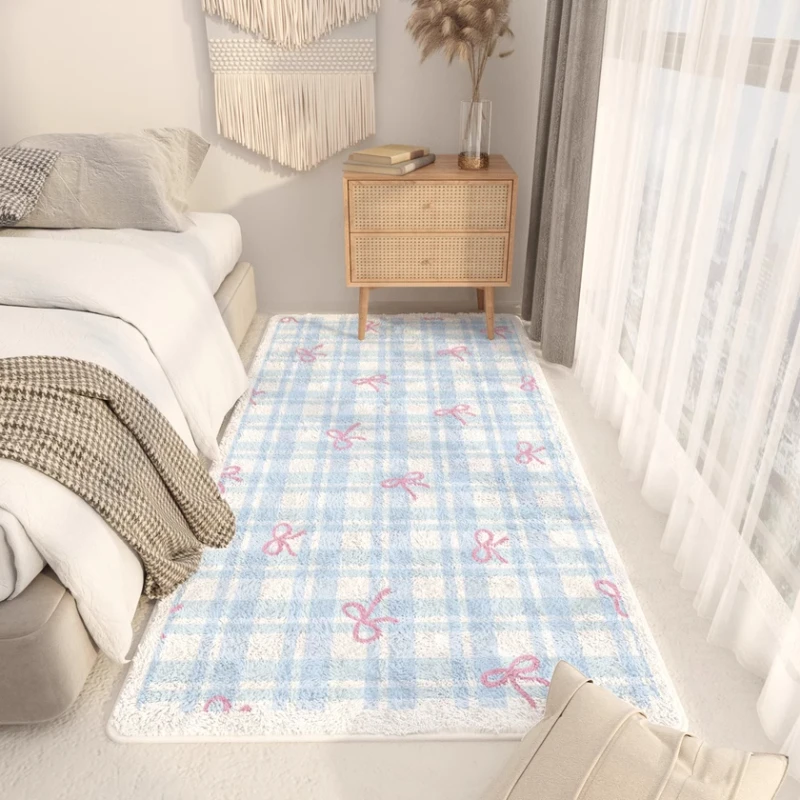 Ins Style Rugs for Bedroom Thicken Plush Living Room Decoration Cute Carpet Fluffy Soft Bedside Rug Washable Cloakroom Floor Mat view 3