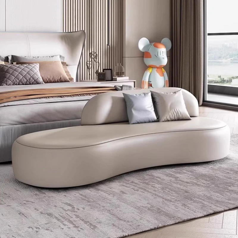 xx-Salon Designer Bedroom Bench Nordic Minimalist Modern Ergonomic Bedroom Bench Lazy Ergonomic Relaxing Tabourel Ue Furniture* view 5