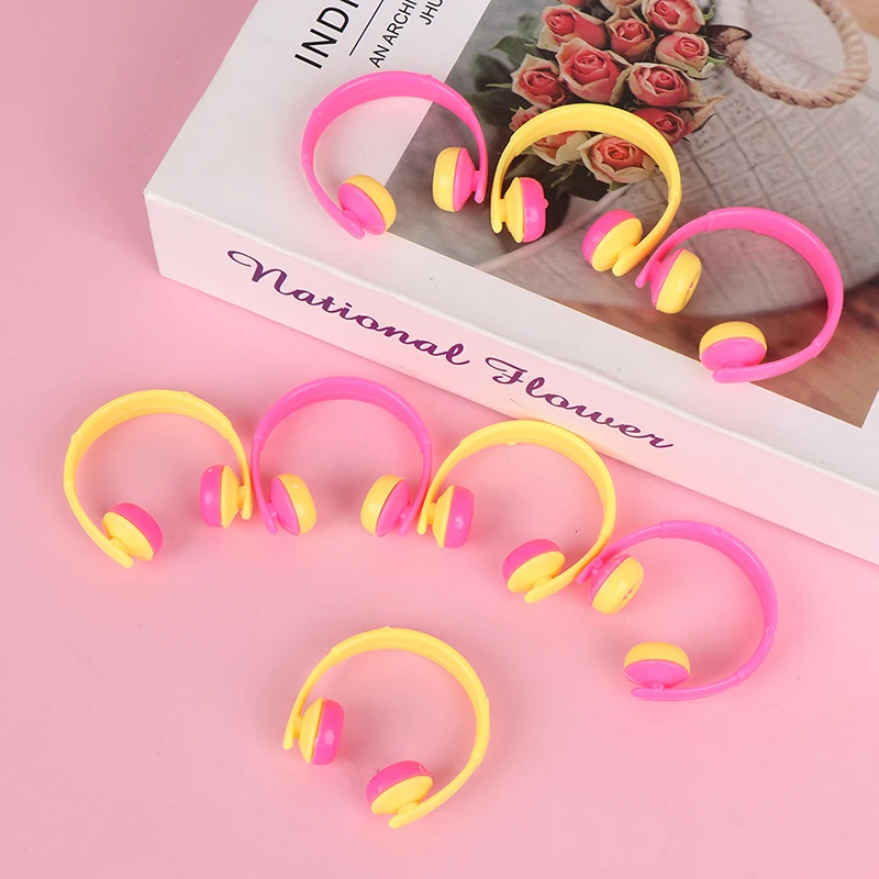 5pcs 1/12 Headphone Doll House Decor Classic Toys For Child Kids Gift Dollhouse Miniatures Plastic Wireless Earphone