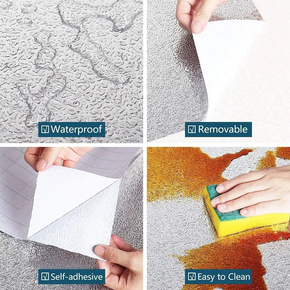 40x300cm Kitchen Oil-proof Self Adhesive Stickers Anti Fouling High Temperature Waterproof Aluminum Foil Wallpaper view 6