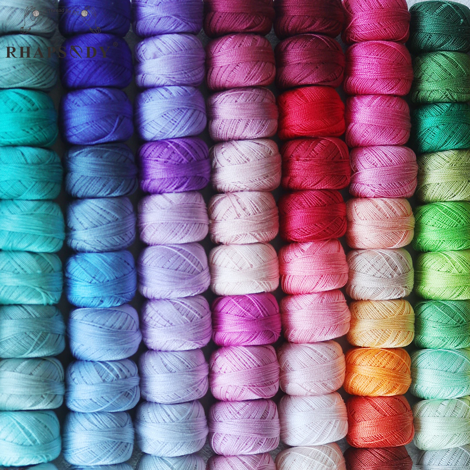 

Rhapsody #8 Perle Cotton Embroidery Thread Balls for Crochet Hand Embroidery Craft Egyptian Cotton 43 Yards Each Ball 180 Color