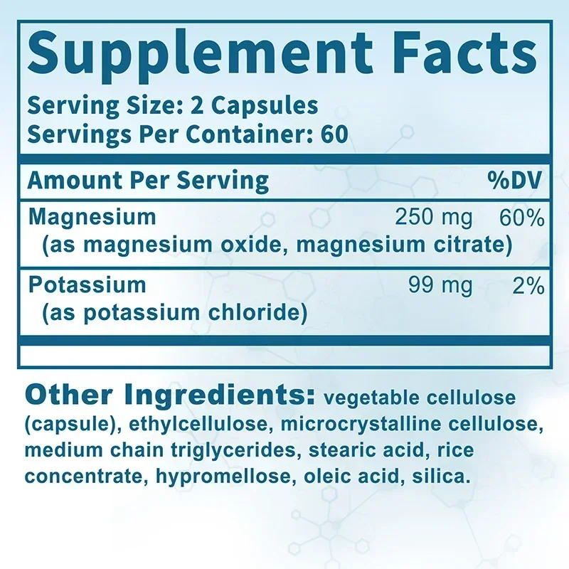 Potassium Magnesium - Improve Sleep Quality, Reduces Fatigue and Headaches, Benefits Bone and Heart Health, Immune System