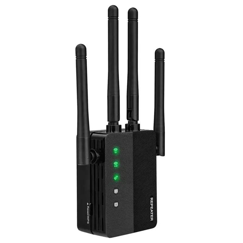 AEE4-Wifi Extender Signal Amplifier 1200Mbps Dual Band 2.4G 5.8G 2Xlan Port Support Long-Distance Transmission EU-PLUG