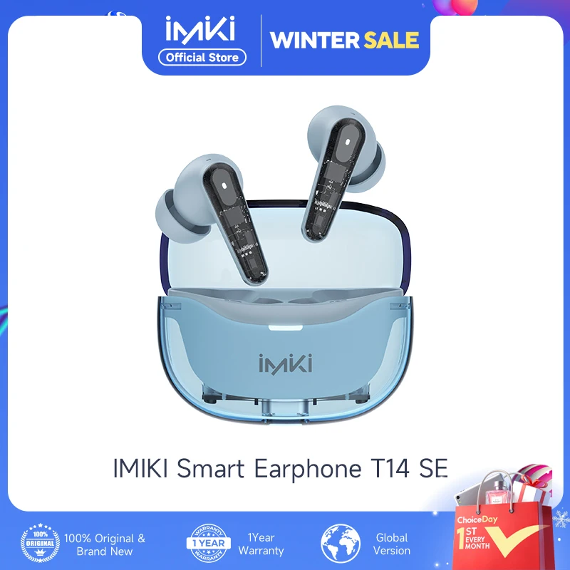 IMIKI T14 SE Earbuds ANC Bluetooth 5.4 Long Battery Life -30dB Deep Noise Reduction