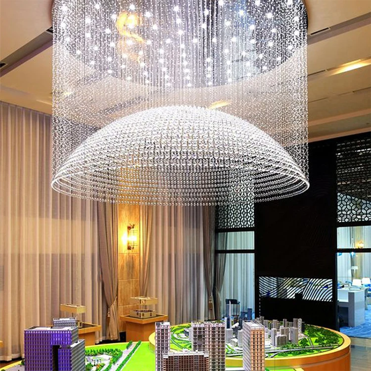 Modern Metal Decorative Fixture Fancy Lamps Hanging Ceiling Crystal Light