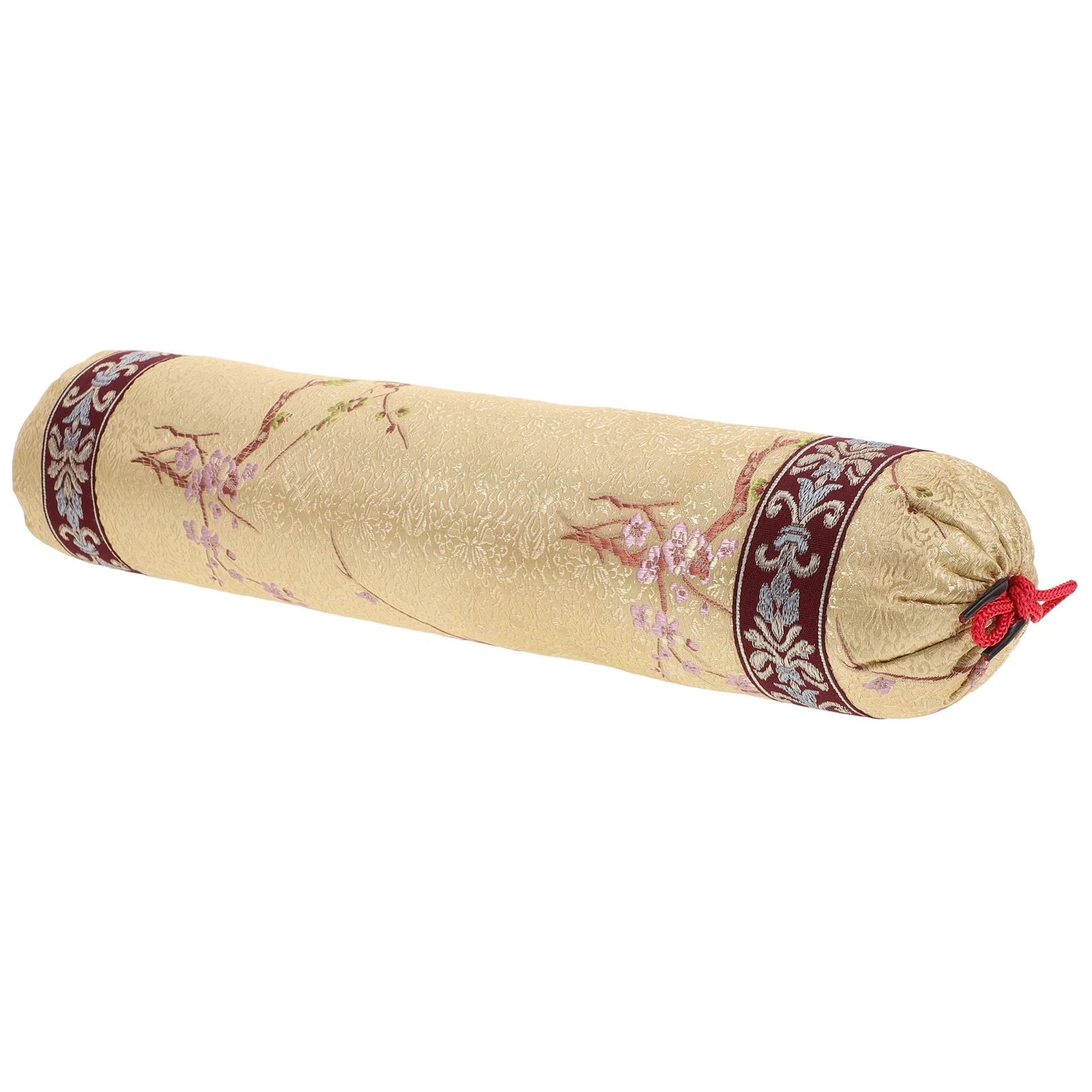 

Round Pillow Cover Traditional Chinese Support Breathable Buckwheat Filled Decorative Throw for Living Room