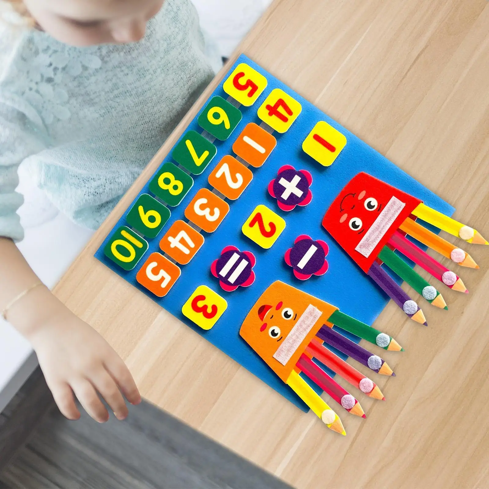 Learning Numbers Felt Board Math Games Manipulatives Addition Subtraction Numbers Matching for Activity Kindergarten Children