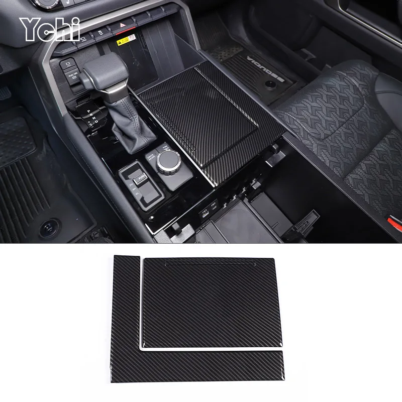 ABS Matte black For Toyota Tundra 2022-2025 Car Central Control Teacup Seat Panel Decorative Sticker Car Interior Accessories