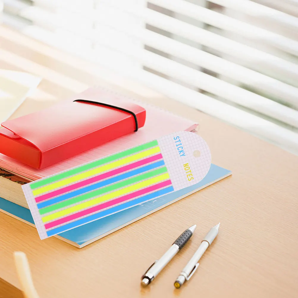 

4 Books Highlighter Tape Tabs Fine Long Strips for Annotating Page Markers Sentence Office Products Reading fluorescent Notes
