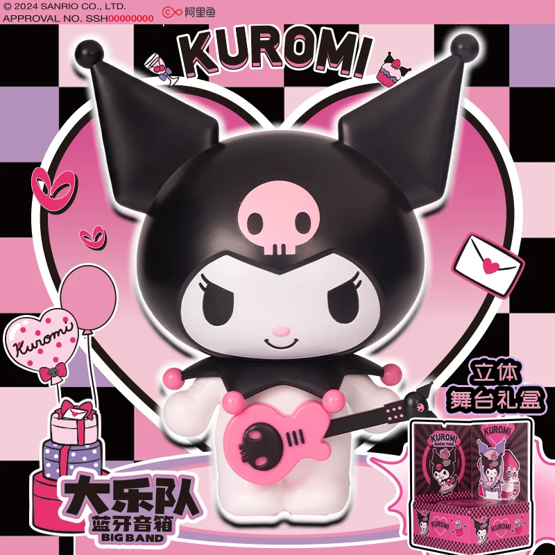 

Kawaii Kuromi Bluetooth динамик Аниме фигурки для девочек украшения комнаты Новинка Sanrio Kuromi персонаж Динамик игрушки подарки для девочки