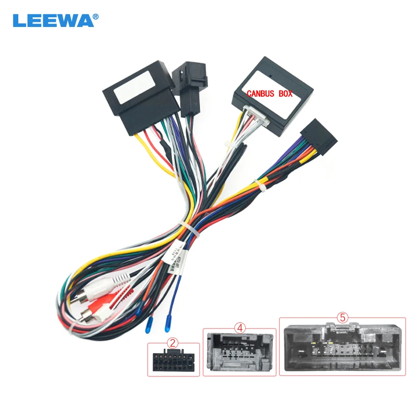 

LEEWA Car 16Pin Stereo Wiring Harness Canbus Support For Ford Fiesta (2012) Audio Radio Power Cable Adapter #CA7438