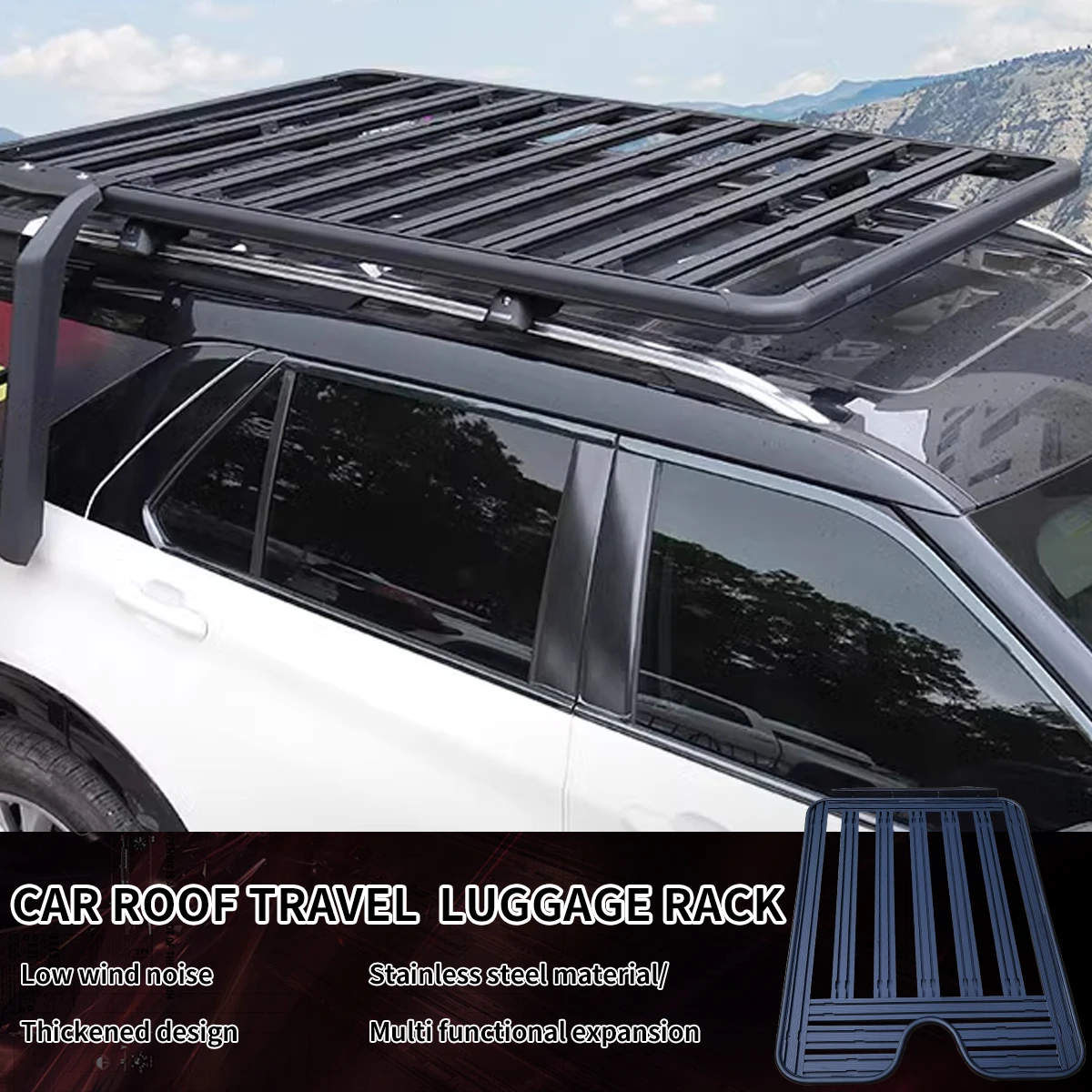 Ford Ruijie Car Roof Frame Luggage Rack Vehicle Special Luggage Frame Rack Aluminum Alloy Modification