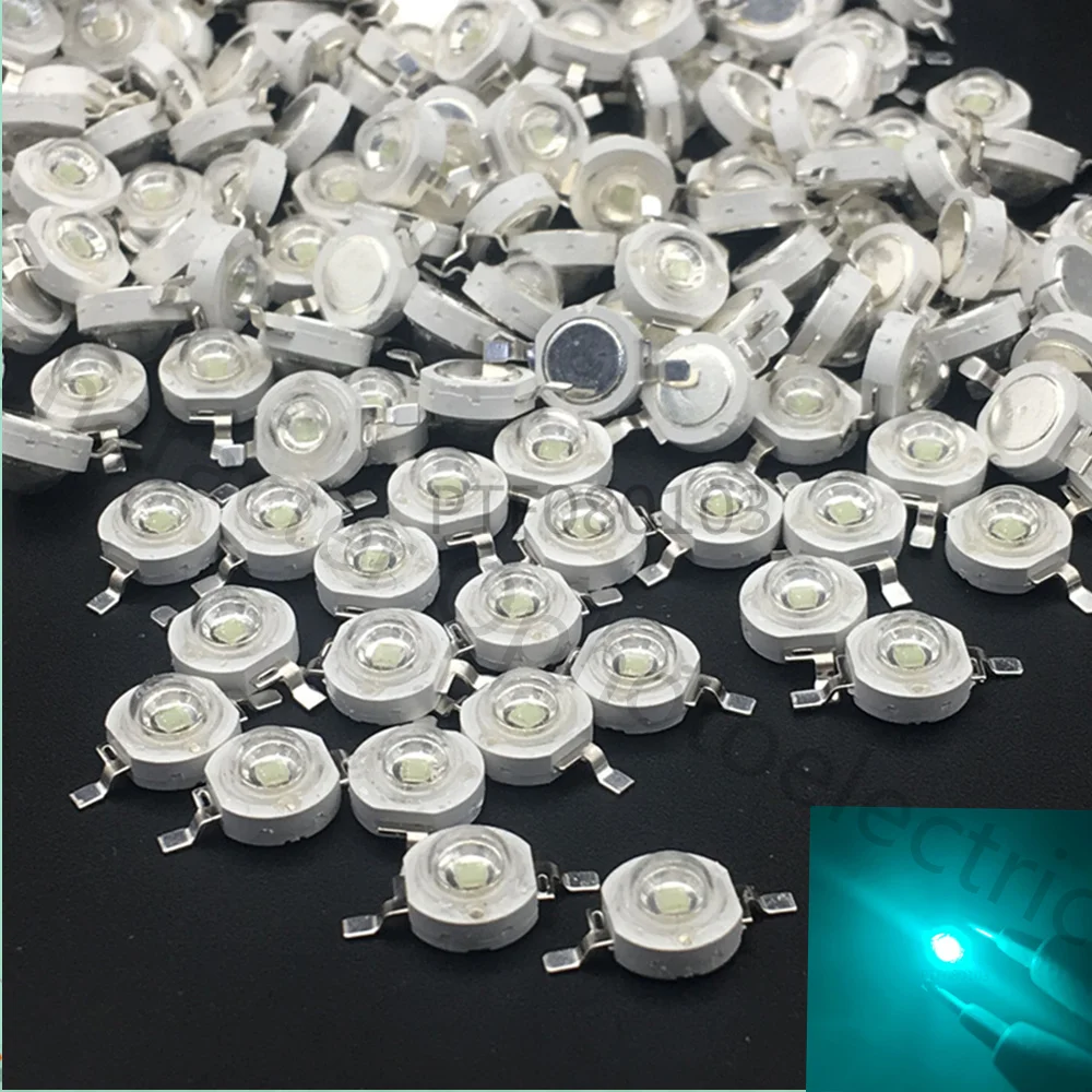 3W 490nm - 495nm Cyan Color High Power LED Light Emitter Diode with/ no 20mm Star PCB