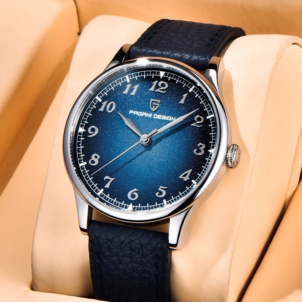 New Top Luxury PAGANI DESIGN Retro Fashion Leather Watch JAPAN TMI VH31 Quartz Watch Sport Waterproof Gift Watches for Man+box