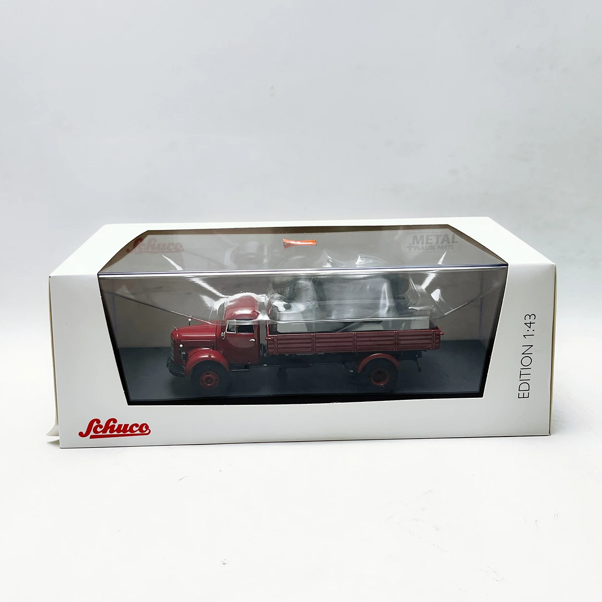 Schuco - Camión de Juguete de Aleación Fundida a Presión a Escala 1:43, Color Rojo, Modelo Benz L 3500, Autos Clásicos, Nostalgia, Regalos para Adultos, Souvenir, Exhibición Estática
