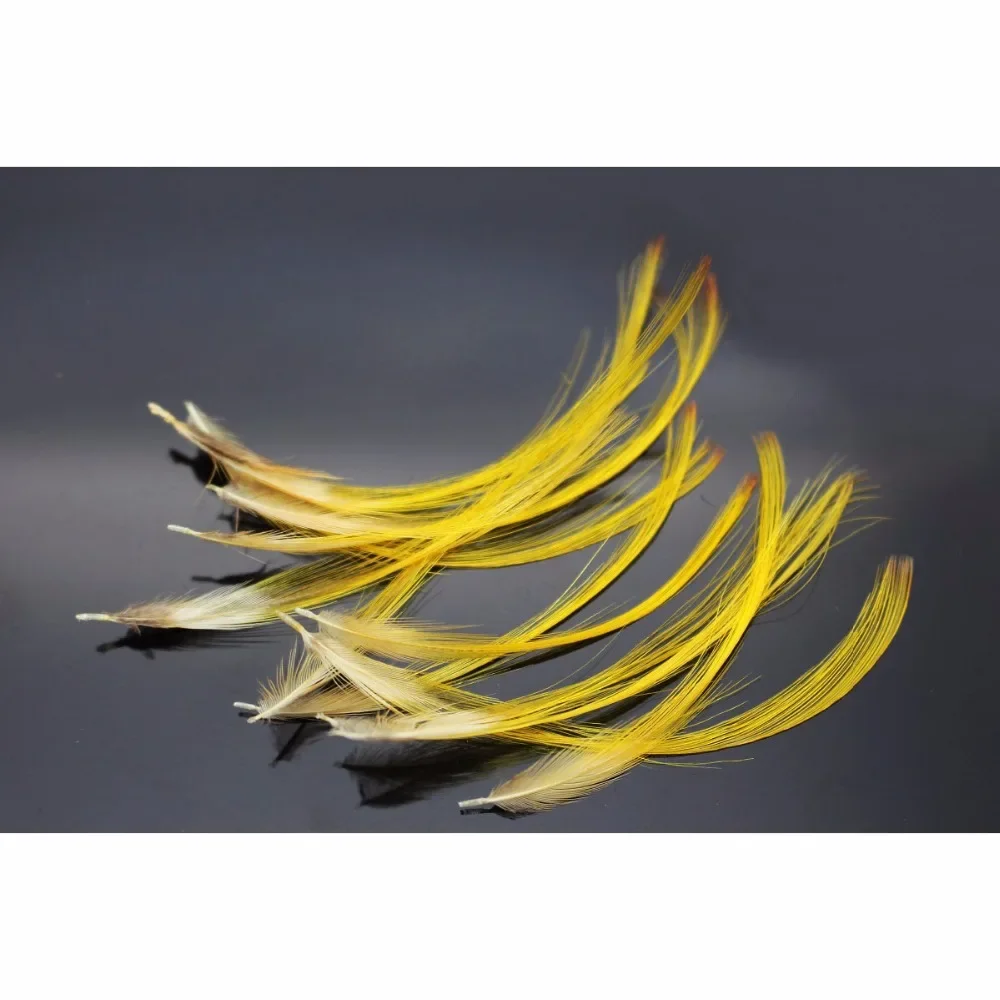 

Tigofly 50 pcs assorted Natural Golden Color Pheasant Crest Feather Fly Tying Materials