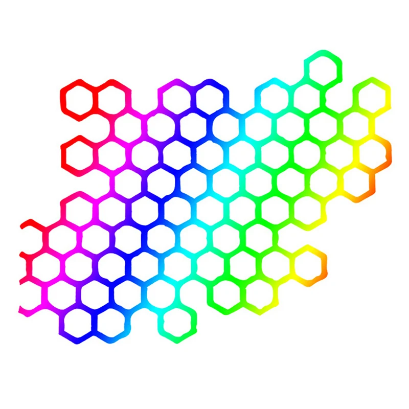 1PC Motorcycle Honeycomb Helmet Decal Waterproof Bumper Sticker Moto Helmet Decor Accessory