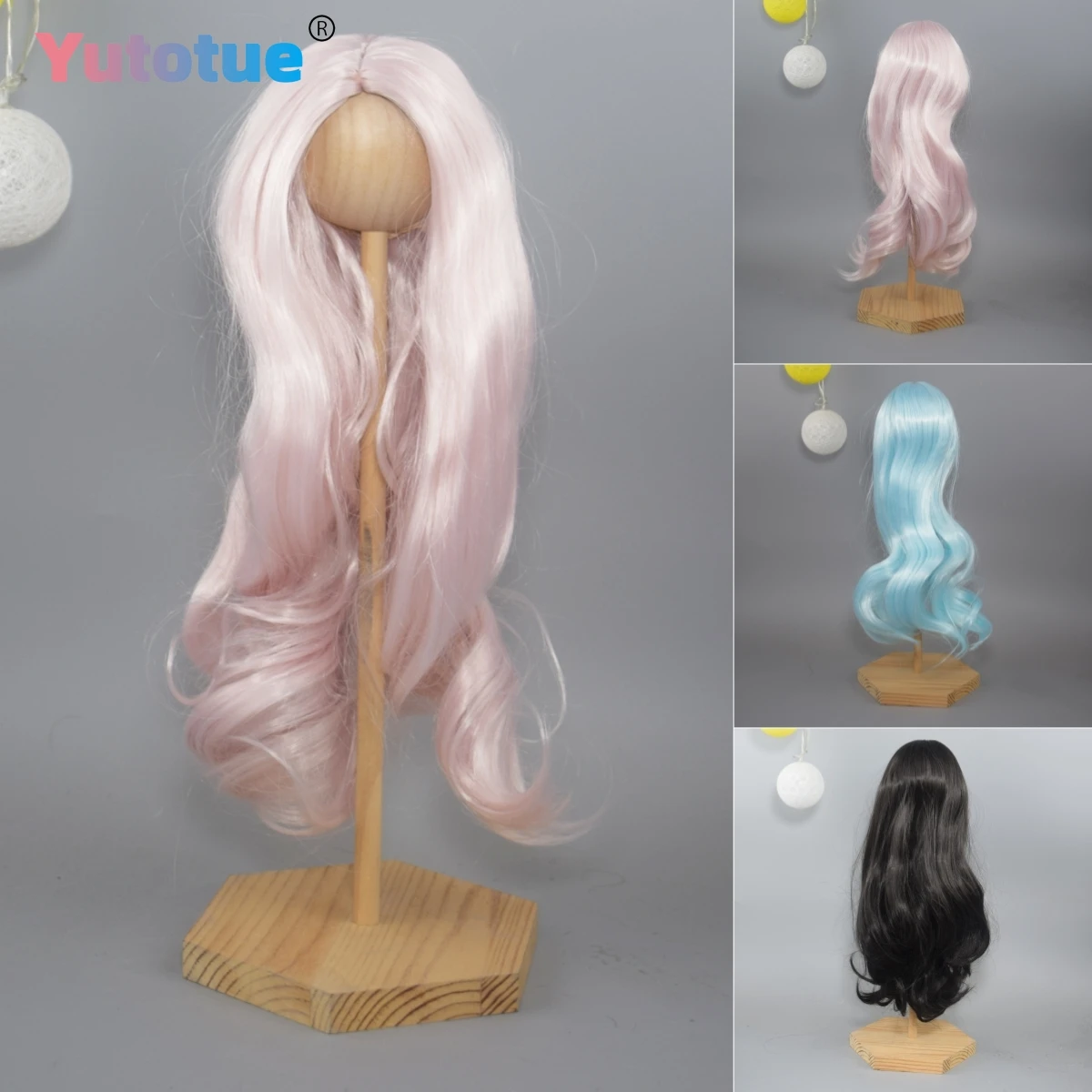 

Yutotue Dolls Wigs Long Wavy Hair Wig for 1/3 1/4 1/6 BJD Doll Fashion Doll Toy DIY 7 Colors optional