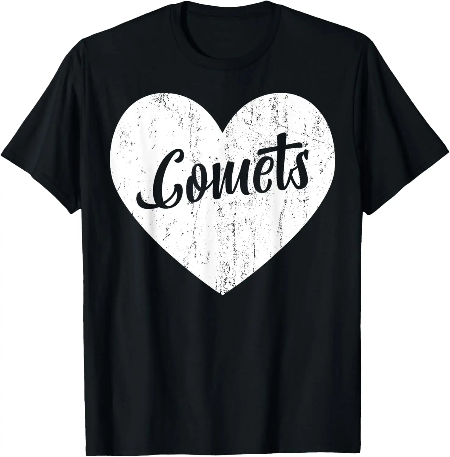 Comets School Sports Fan Team Spirit Mascot Heart Gift T-Shirt