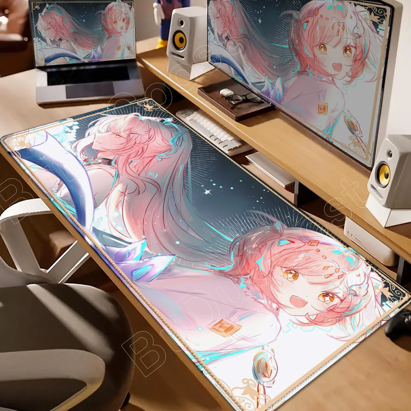 

New HD Super Cute Wuthering Waves Aemeath Mouse Pad Anime Gaming Mouse Pad Table Pads Non-slip Rubber Desktop 900x400mm XXL Mats
