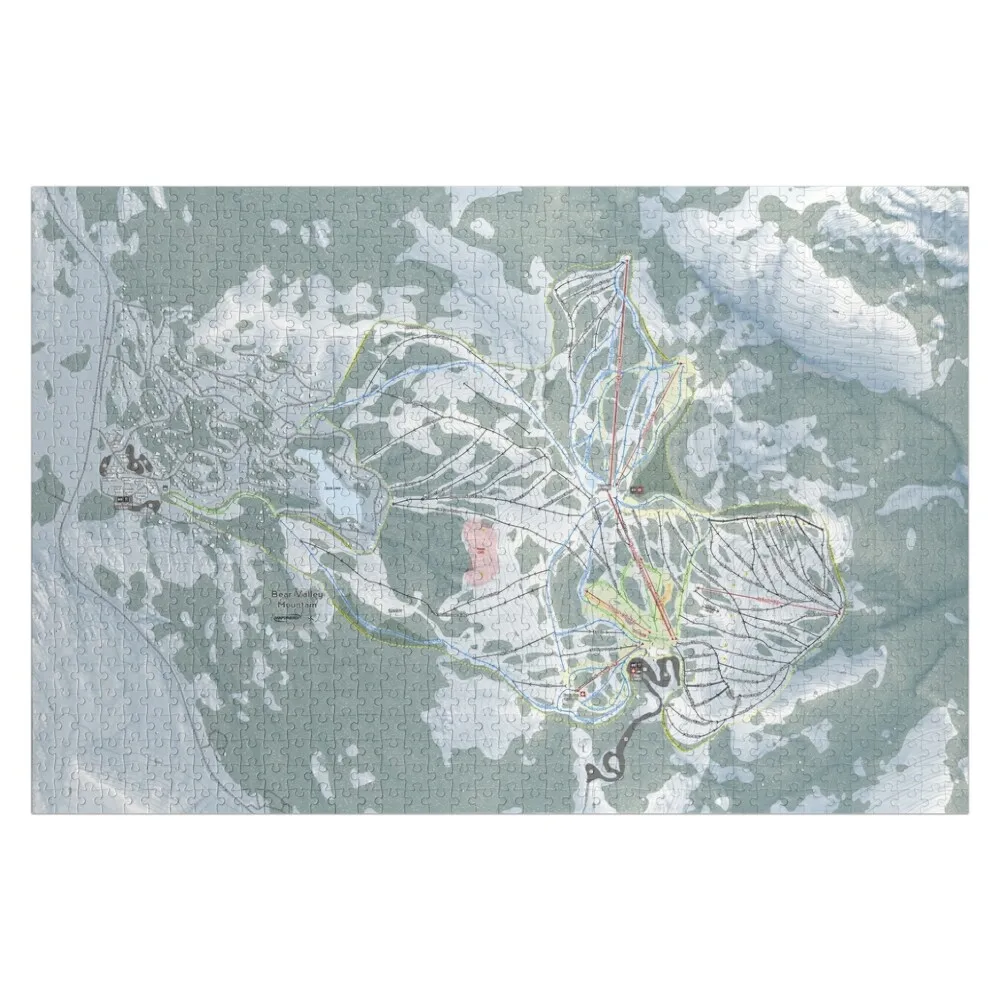 

Bear Valley Mountain Resort Trail Map Jigsaw Puzzle Custom Wooden Name Wooden Name Custom Personalized Puzzle