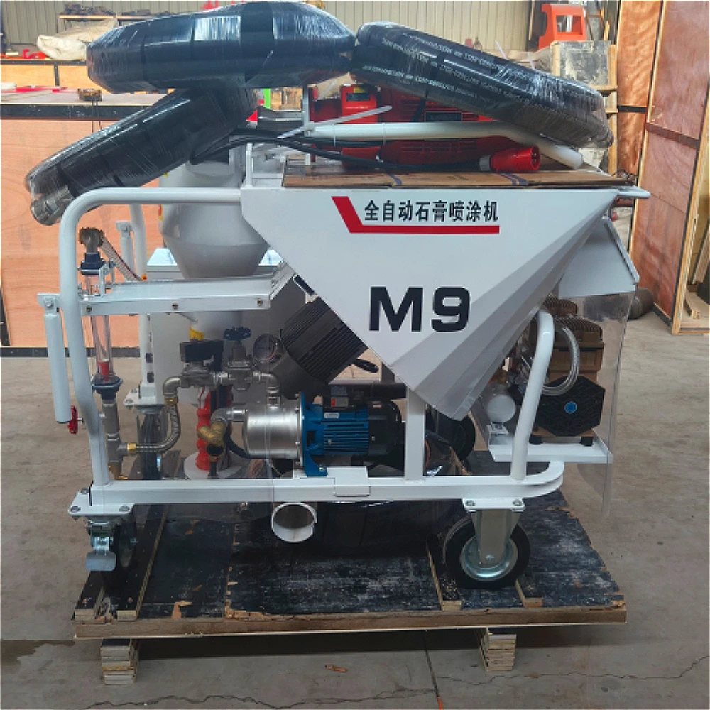 Hot-selling M9 M6 Electric Plastering Machine with Wood Pump and Mortar Spraying Tool