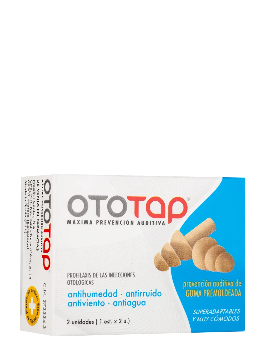 Oto-tap rubber premold ear plugs 2 units-maximum hearing protection