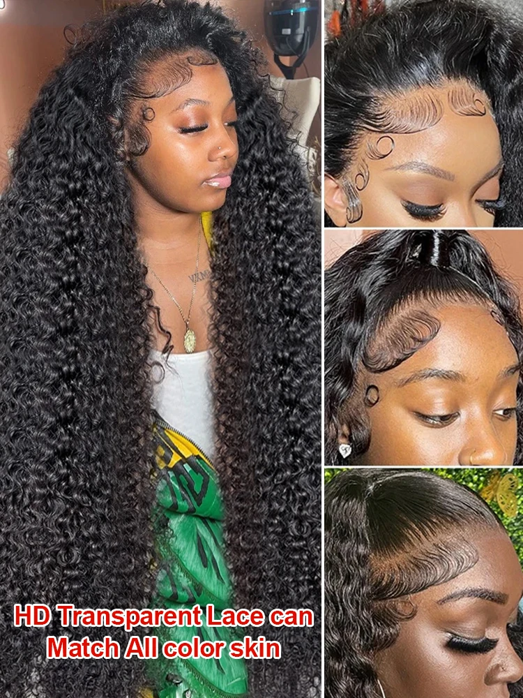 40 46 بوصة موجة عميقة 13x6 HD الدانتيل الجبهة خصلات الشعر المستعار الإنسان 300% الكثافة المياه مجعد الباروكات شعر الإنسان 360 الدانتيل الباروكات الأمامية للنساء