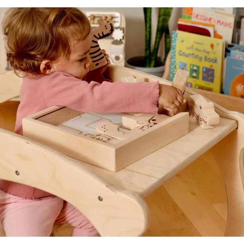 Wooden rocking chair and table set, playroom decoration and children's holiday gifts, other children's furniture
