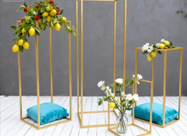 Candle Holder Stand Gold/Silver Flower Vase Wedding Centerpiece Lead Road Candlestick for Wedding Event Decoration qq464