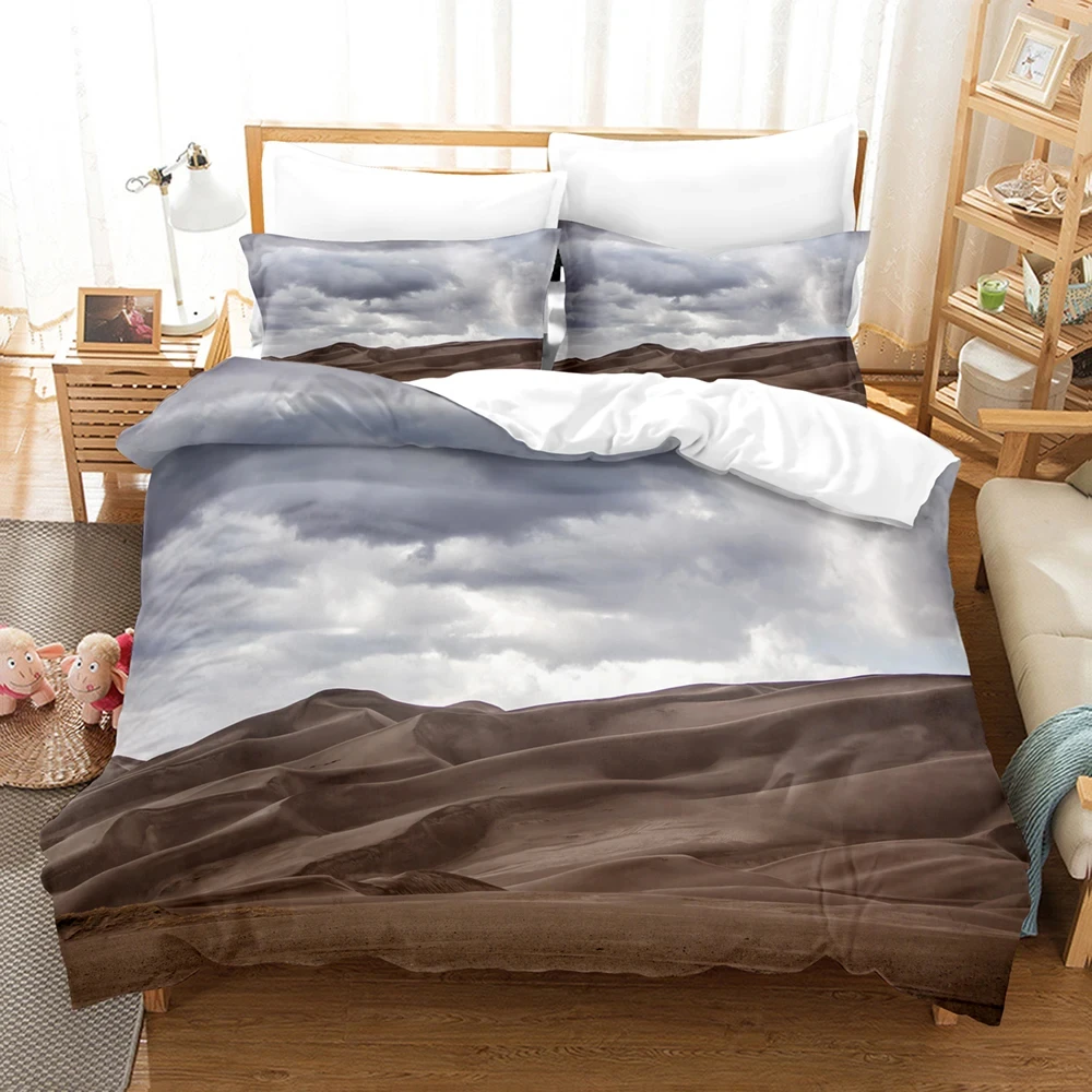 

Volcanic Bedding Set Single Twin Full Queen King Size Desert Bed Set Aldult Kid Bedroom Duvetcover Sets 3D Print Men Women Gift