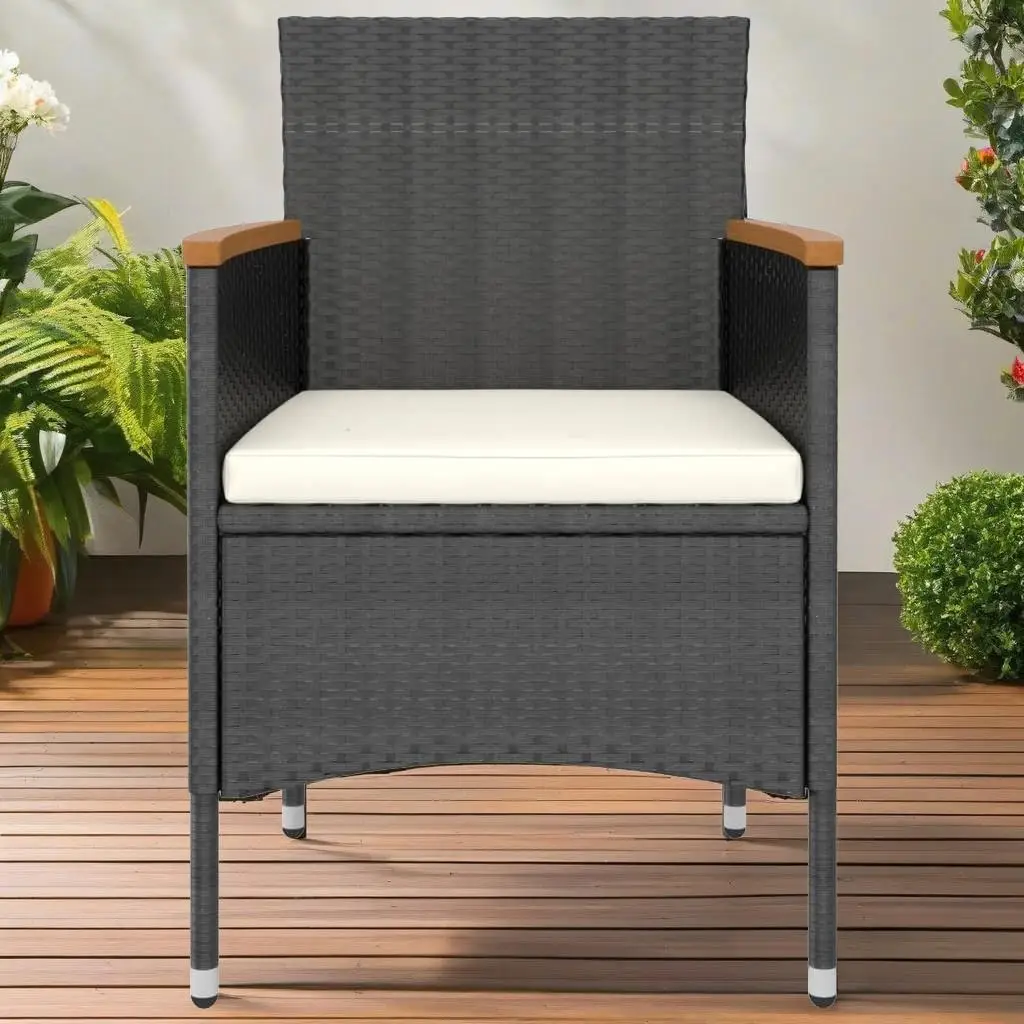 

4-Piece Poly Rattan Patio & Stool Set - Stylish Outdoor Furniture