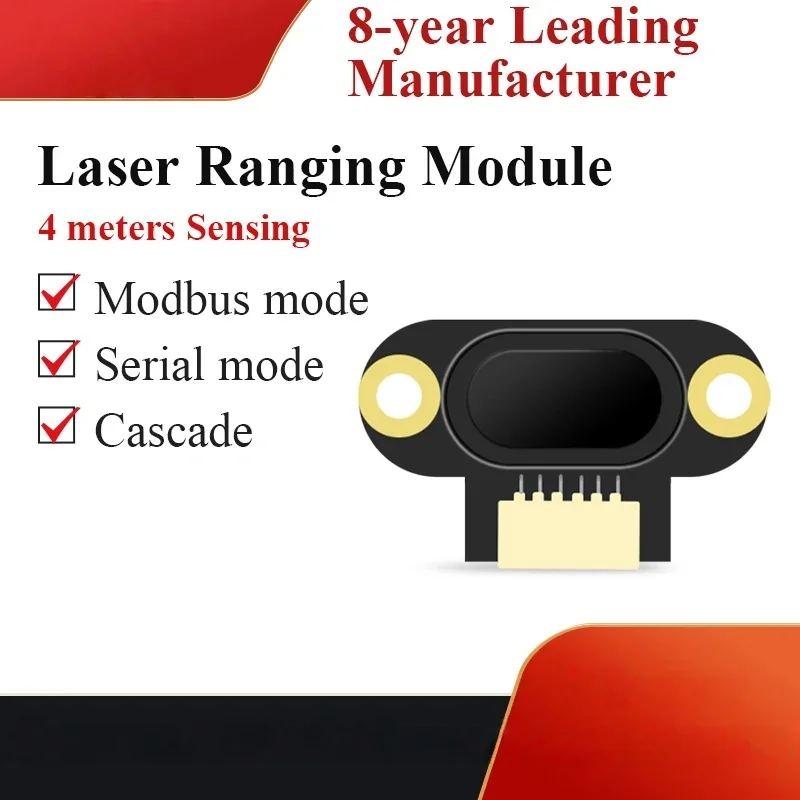 WitMotion UART VL53-400 Laser Ranging Sensor(4-400cm), VL53L0 Laser Distance Module(3-200cm), TTL/IIC 100Hz Data Output, 3.3-5V