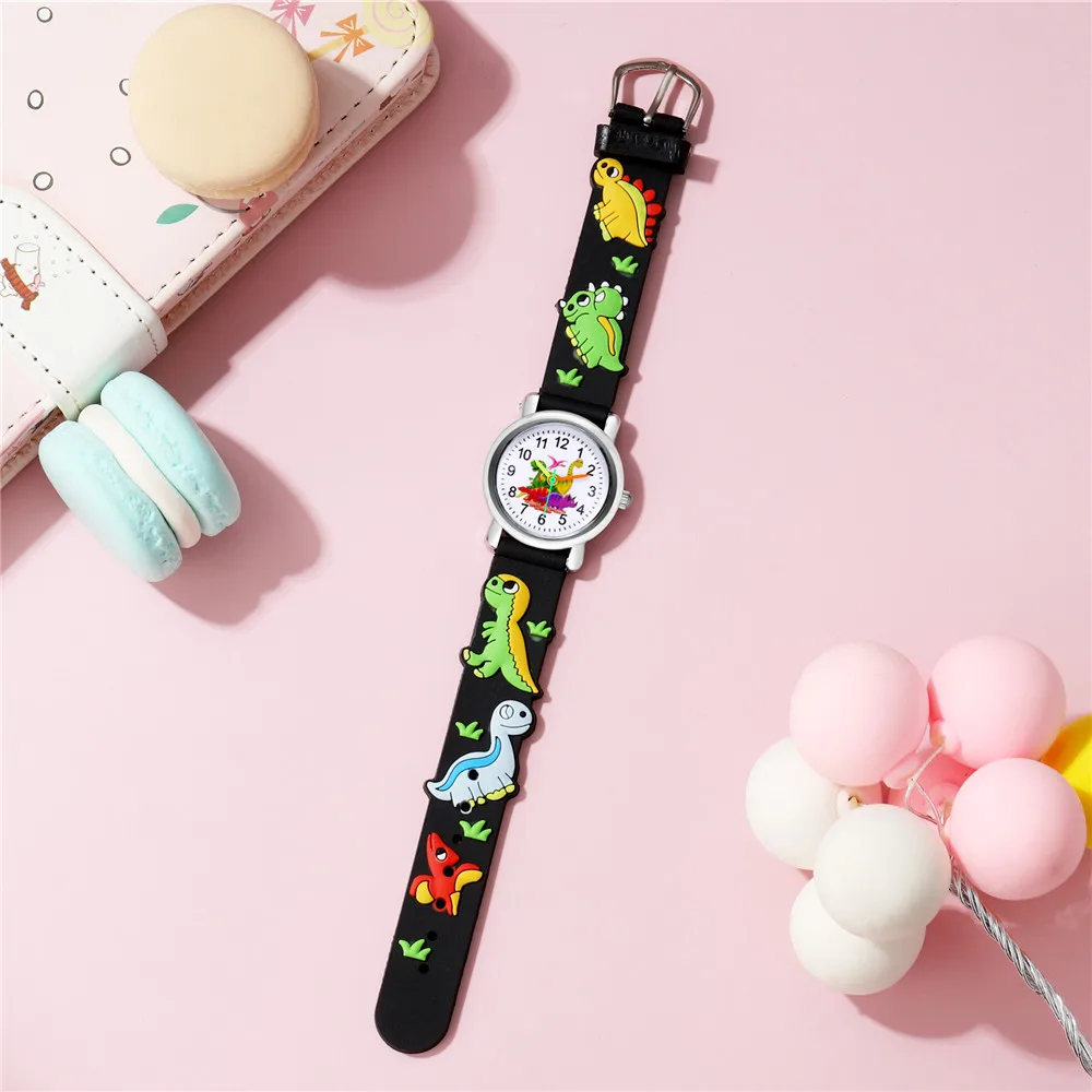 Cute dinosaur silicone band quartz Children\'s cartoon watch