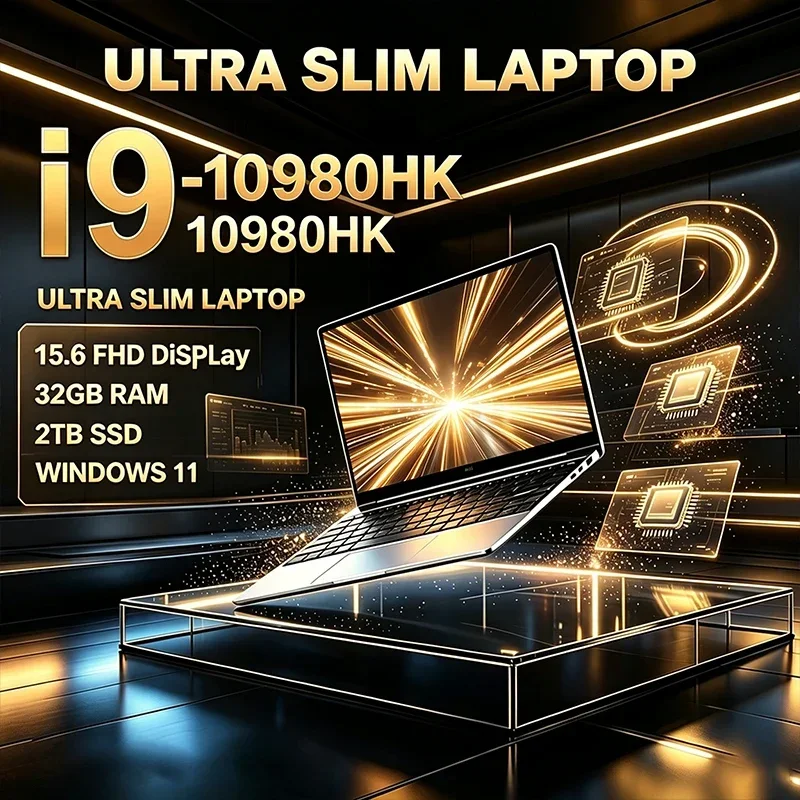 15.6 Inch High Refresh Rate Laptop Intel I9-10980HK 120Hz IPS Screen 32GB RAM 2TB SSD Long Battery Life Backlit Keyboard