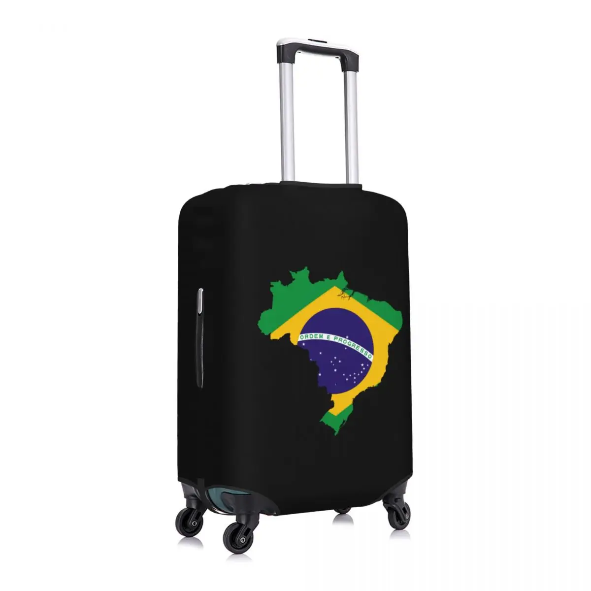 Custom Brazil Map Flag Luggage Cover Fashion Brazilian Patriotic Suitcase Protector Covers Suit For 18-32 inch