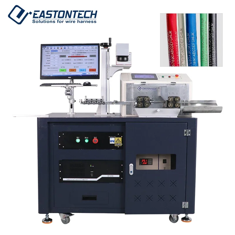EW-3035+L All-in-One Fully Automatic Wire Cutting Stripping Laser Marking Machine For Cable Manufacturing For All Your Needs!