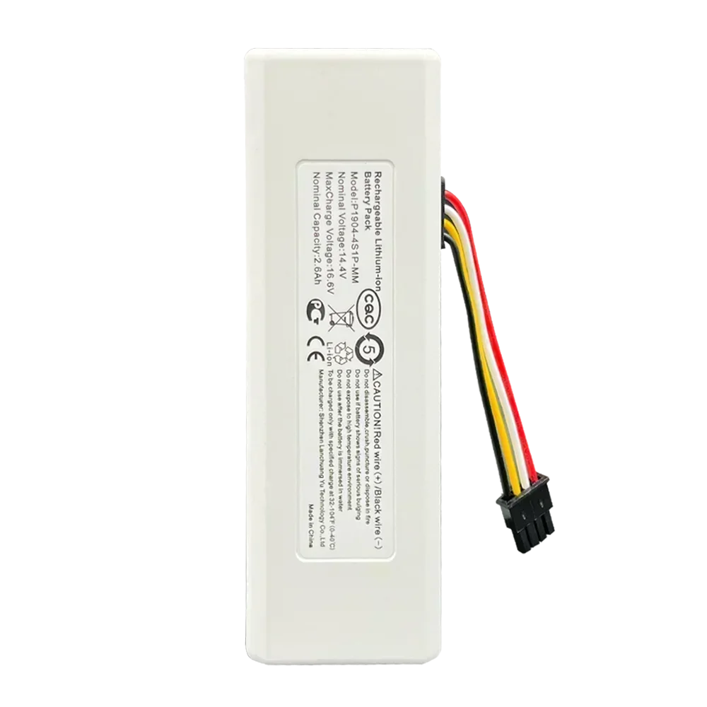 100% Original NEW 14.4V 2600mah P1904-4S1P-MM Battery For Xiaomi Mijia 1C STYTJ01ZHM Robot Vacuum Mop Cleaner Accessories Parts1