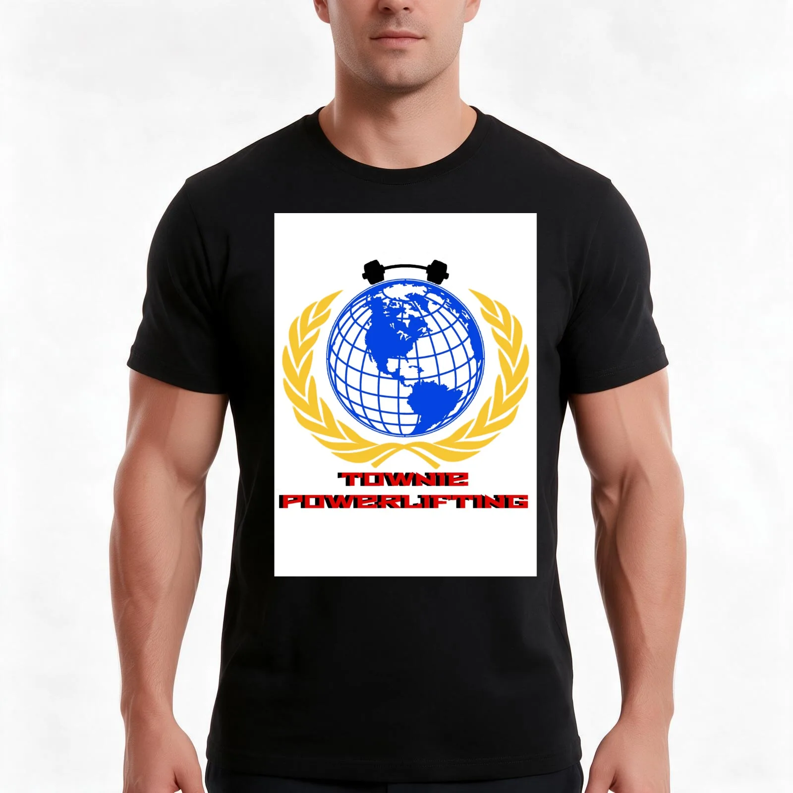 Townie Powerlifting World T-Shirt Summer Casual Cotton Tee Oversized Streetwear Tops Vintage Graphic Print Unisex Men Women