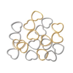 20Pcs Stainless Steel Geometry Heart Charms DIY Necklace Bracelet Jewelry Making Connectors Charms Findings Accessories