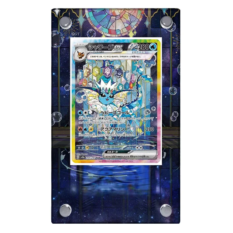 Pokemon Pikaqiued Eevee Japanese Version Sv8A Acrylic Extended Painting Stuck Brick Anime Game Collection Card Display Stand