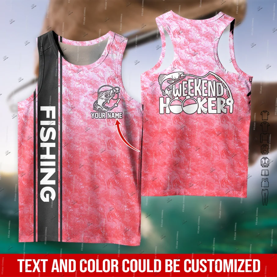 Custom Name Marlin Bass Fishing Reaper Fish Camo Graffiti 3DPrint Summer Harajuku Men's Top Casual Sleeveless TankTop Vest A0