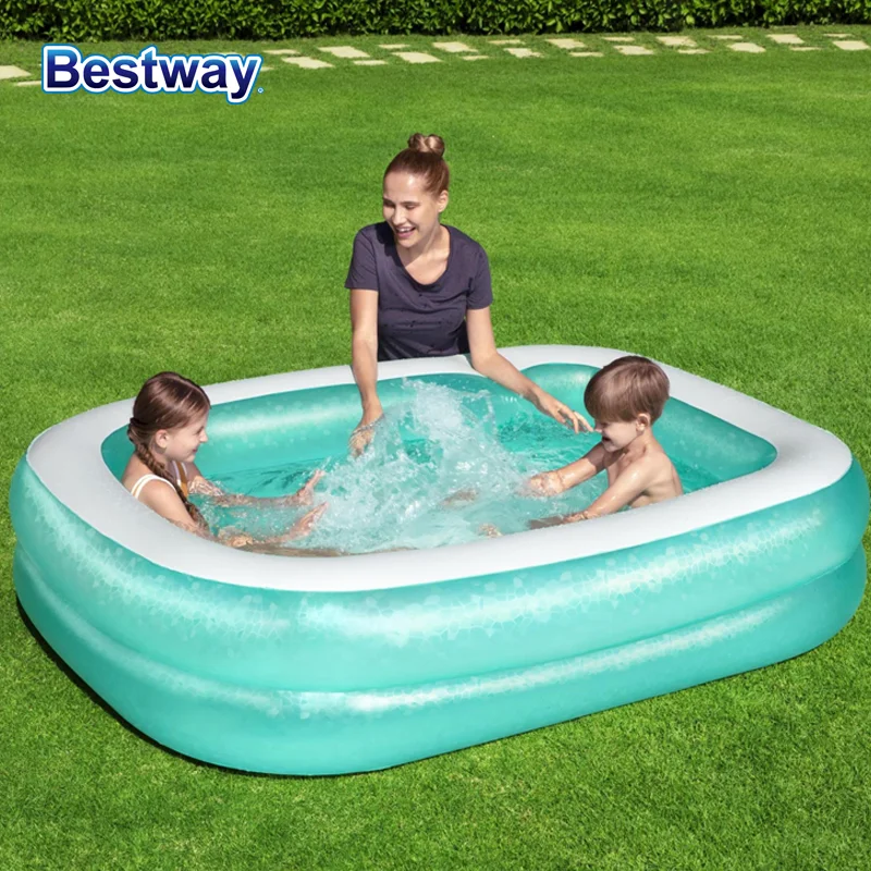 Bestway-Inflável clara piscina familiar, diversão familiar calorosa, pátio, festas aquáticas, 54005, 1pc