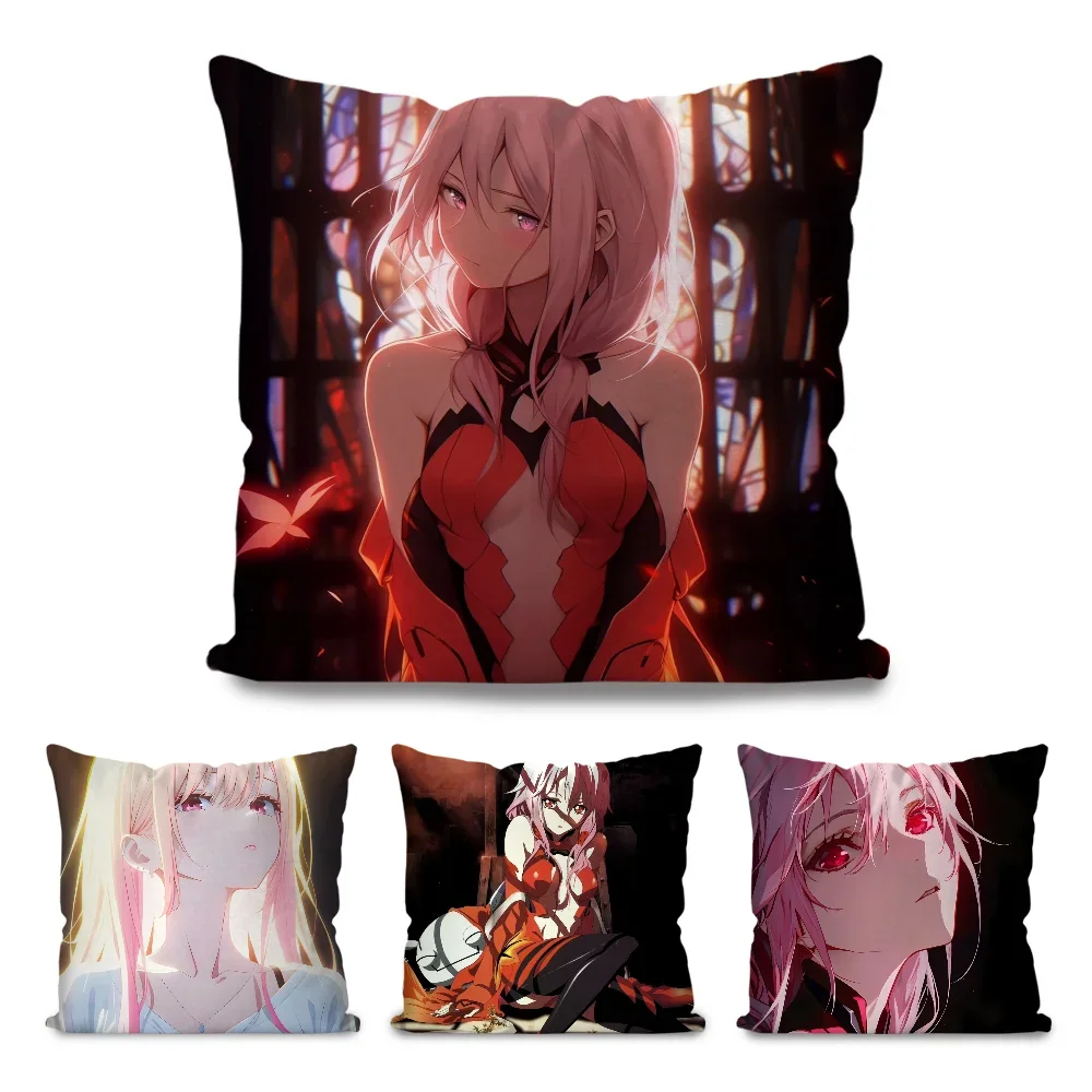 

Yuzuriha Inori Animation G-Guilty C-Crown Pillow Case Square Pillow Bedroom Sofa LeisureComfortLiving Room Home Decoration 40X40