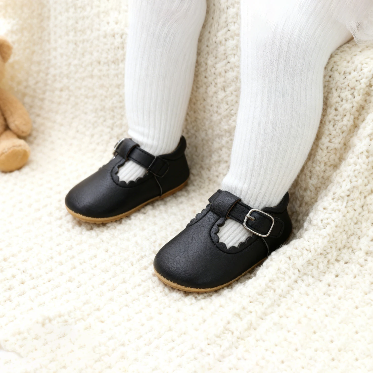 

Новая детская обувь, классическая кожаная обувь для мальчиков и девочек, разноцветная резиновая подошва для детей, противоскользящая обувь для первой ходьбы