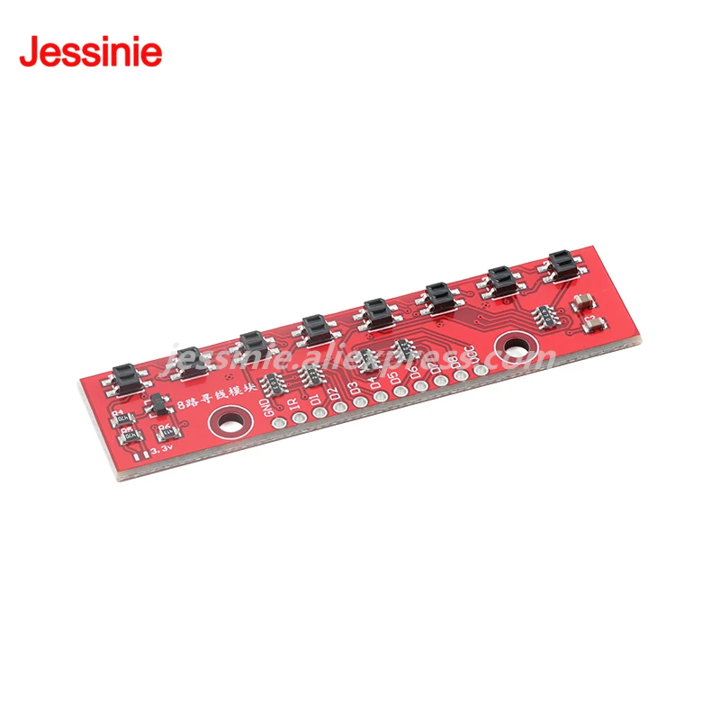 1-10PCS 8 Channel IR Tracking Sensor Module 8 CH Way Infrared Line Track Trace Detection Board DIY Smart Car 3.3V-5V for Arduino