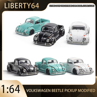 Liberty64 1:64 Volkswagen Beetle Pickup Trailer Tricolor, Simulation Alloy Die Cast Car Model Collection Display Gift Toy